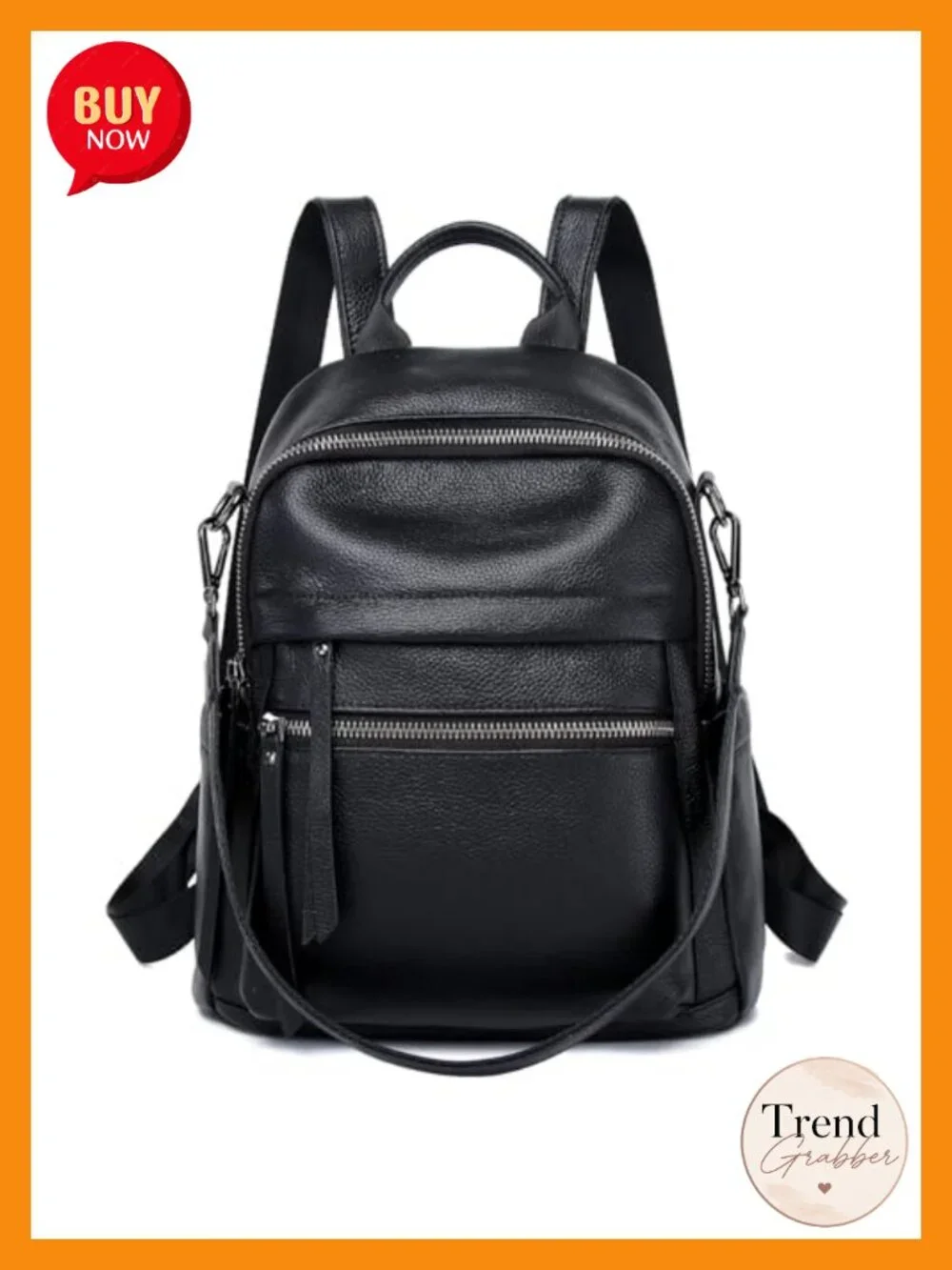 Genuine Leather Backpack Purse for Women Convertible Shoulder Daypack